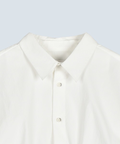 OMMO（オーエムエムオー） ブラウス シャツ 2WAY TUCK LAYERED SHIRT