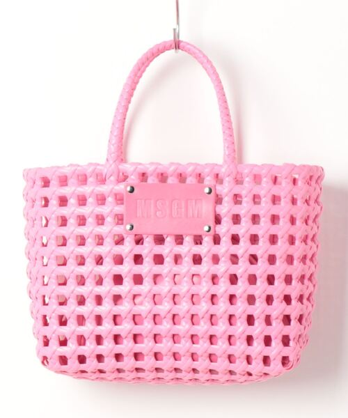 MSGM（エムエスジーエム） かごバッグ ONE SIZE フューシャピンク