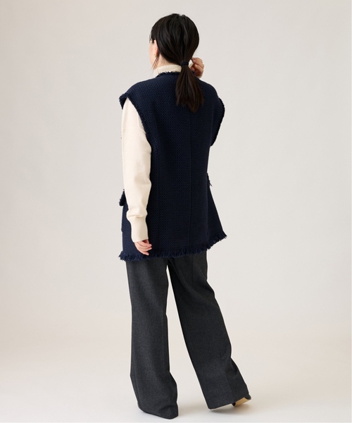 ジャーナルスタンダードレサージュ⭐︎ネイビージレ、ベスト新品 journal standard L'essage（ジャーナルスタンダード レサージュ