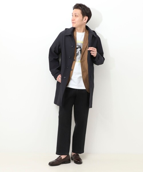 たかになります。極美品☆NOLLEY'S☆メンズ/コート NOLLEY'S LIGHT（ノーリーズライト） ステンカラーコート コート