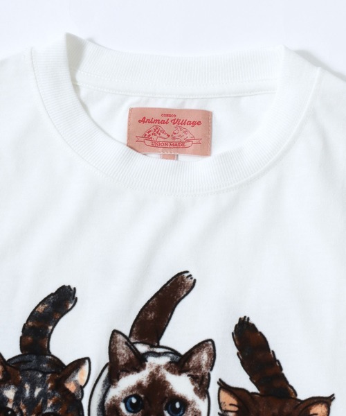 SITRY（シトリー） tシャツ Cat Flock Print T-Shirt/猫 アニマル