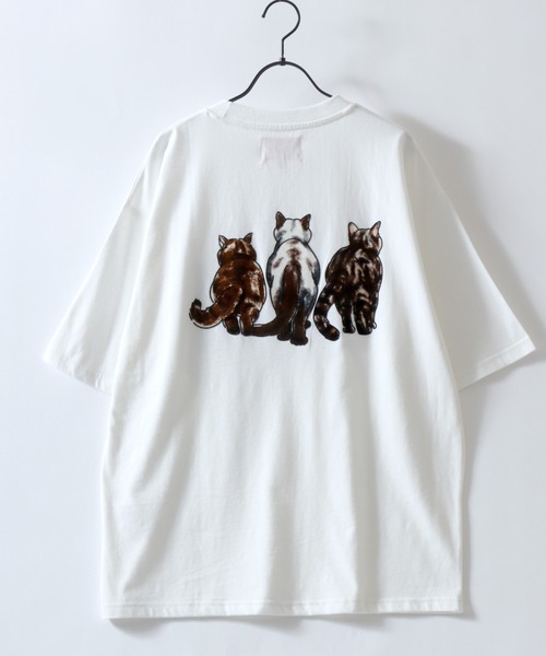 SITRY（シトリー） tシャツ Cat Flock Print T-Shirt/猫 アニマル