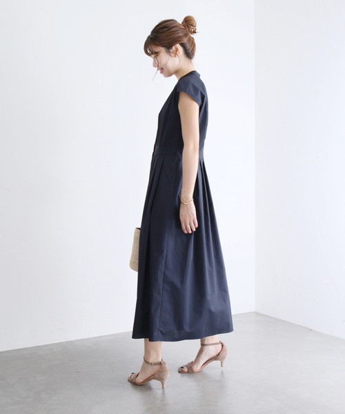 「La TOTALITE」 半袖ワンピース 38 グリーン レディース_画像5