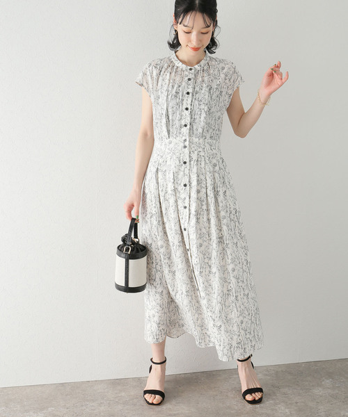 「La TOTALITE」 半袖ワンピース 38 グリーン レディース_画像8