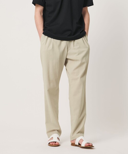 【DK.GRAY】サマー ポリエステル ナチュラル ポプリン オールギャザー イージーパンツ UNITED ARROWS｜サマーポリエステル ナチュラルポプリン オール