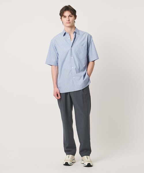 【DK.GRAY】サマー ポリエステル ナチュラル ポプリン オールギャザー イージーパンツ UNITED ARROWS｜サマーポリエステル ナチュラルポプリン オール