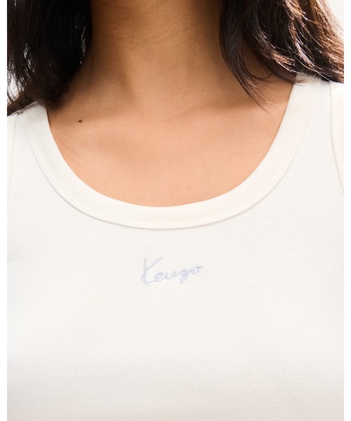 'KENZO Signature' エンブロイダリー タンクトップ イン コットン レディース