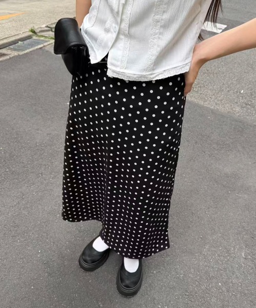 ロング スカート ドットタイトロングスカート : ZOZOTOWN Yahoo!店