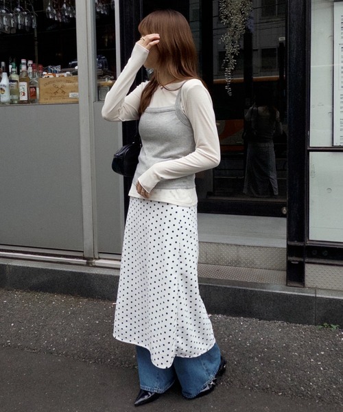ロング スカート ドットタイトロングスカート : ZOZOTOWN Yahoo!店