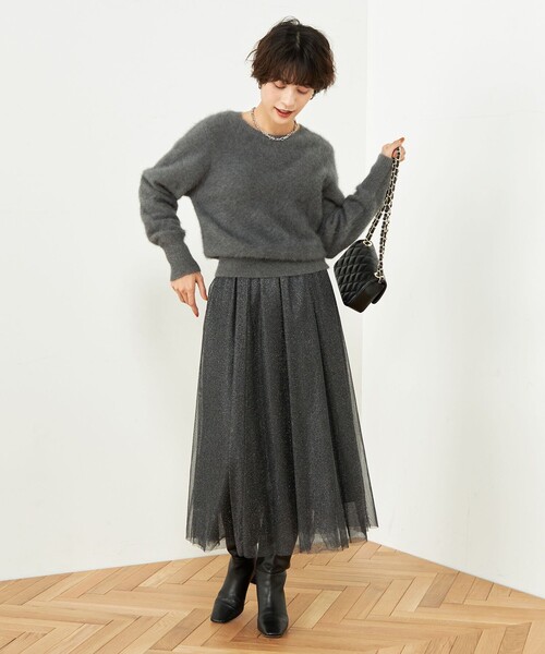 「NOLLEY'S Sophi」 フレアスカート 38 ブラック レディース_画像4