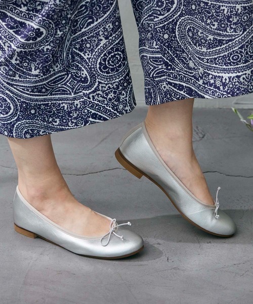 「Mode et Jacomo」 フラットパンプス 23cm ライトブラック レディース_画像5