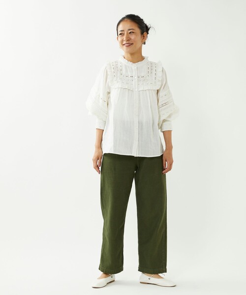 「Freada」 長袖ブラウス ONE SIZE ホワイト レディース_画像2