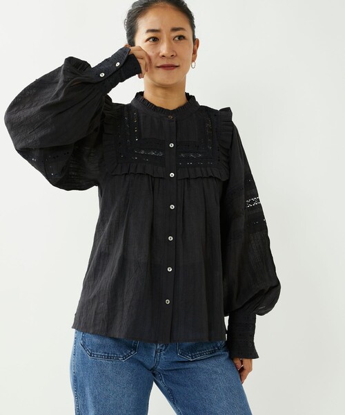 「Freada」 長袖ブラウス ONE SIZE ホワイト レディース_画像5