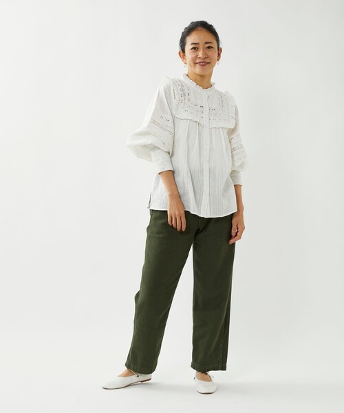 「Freada」 長袖ブラウス ONE SIZE ホワイト レディース_画像8