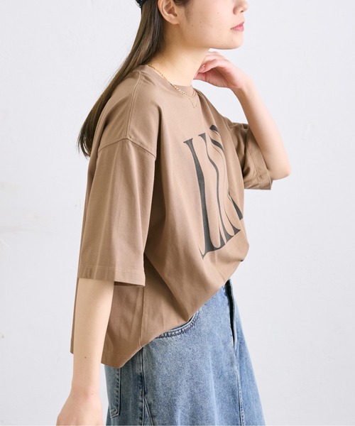 「PUAL CE CIN」 半袖Tシャツ FREE チャコールグレー レディース_画像7