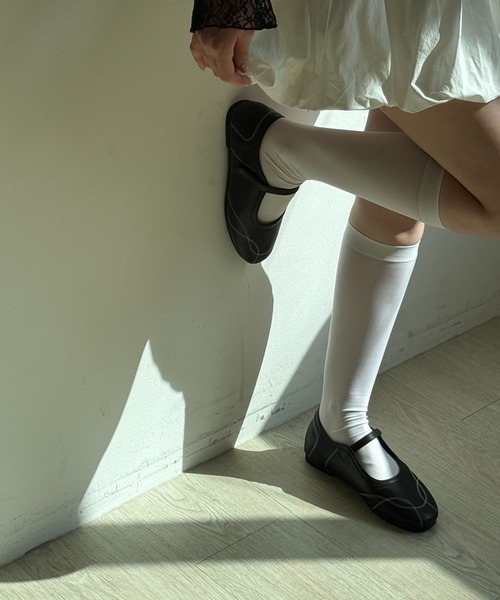 「hiamu」 フラットパンプス 24.5cm ブラック レディース_画像5