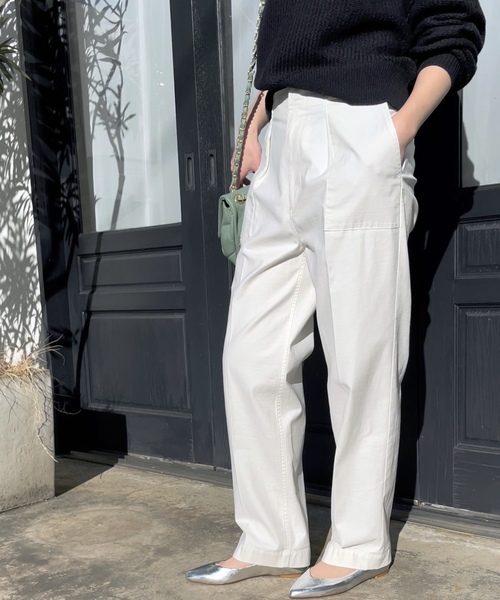 「Spick & Span」 チノパンツ 40 グリーン レディース_画像3