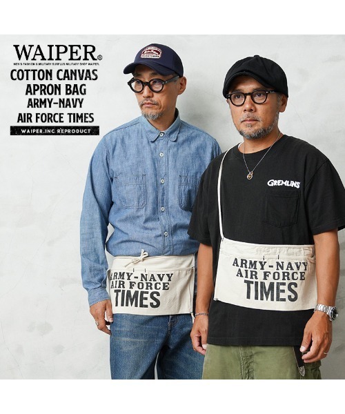 WAIPER.inc ショルダーバッグ コットンキャンバス ニュースペーパー