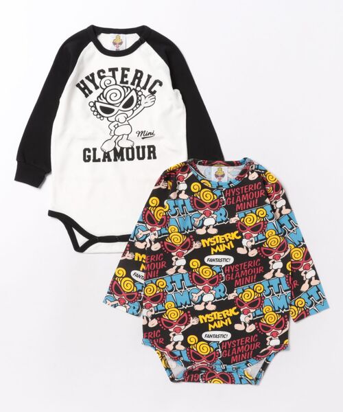 ヒステリックミニ 長袖ロンパース HYSTERIC MINI（ヒステリックミニ） ベビー FANTASTIC! 総柄 長袖