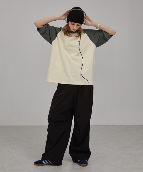 EMMA CLOTHES（エマクローズ） tシャツ チェーン刺繍ルーズラグラン