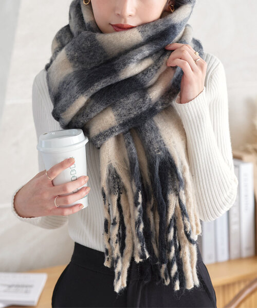 KOBE LETTUCE（神戸レタス） マフラー ストール ウール混ふわもこ