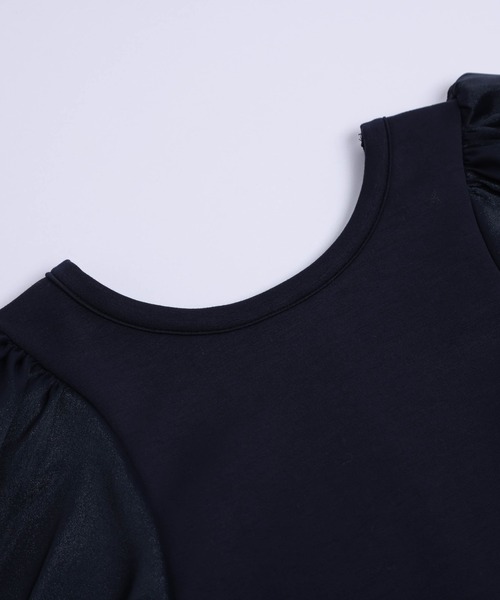 SUGAR BISKET tシャツ シアーオーガンジー袖プルオーバー