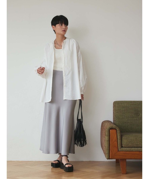DRESSTERIOR】抜き衿チュニックシャツ