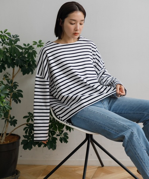 トップス ORCIVAL WIDE BODY BOAT NECK PULLOVER ORCIVAL tシャツ WIDE BODY BOAT NECK PULLOVER レディース