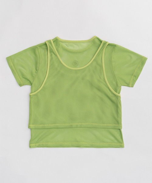 PRANK PROJECT/Mesh Layered トップス カットソー PRANK PROJECT（プランクプロジェクト） tシャツ レイヤードメッシュ