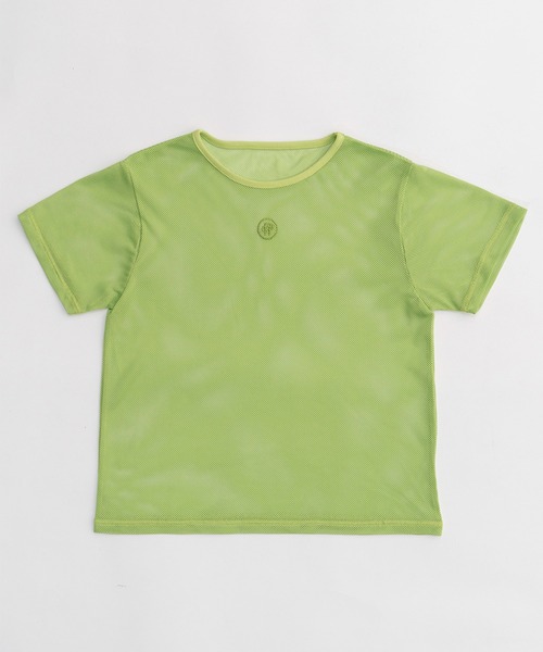 シャツ+ブラウス(半袖+袖なし) PRANK PROJECT Velor Mesh Lace Up Tshirt PRANK PROJECT（プランクプロジェクト） tシャツ レイヤードメッシュ