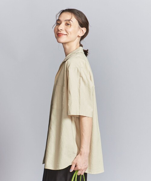 シャツ ブラウス 「別注」「ARMY TWILL」オープンカラー シャツ 