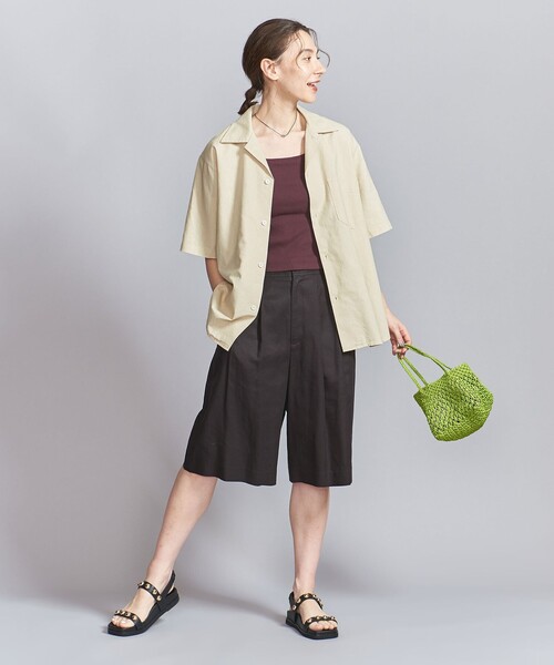 シャツ ブラウス 「別注」「ARMY TWILL」オープンカラー シャツ 