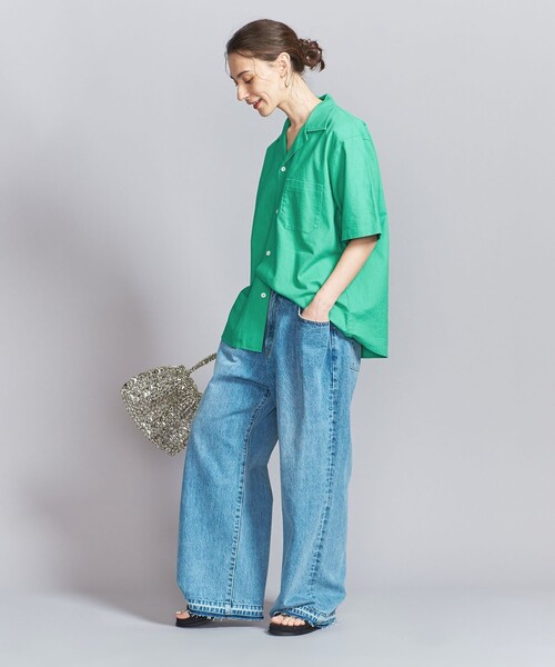 シャツ ブラウス 「別注」「ARMY TWILL」オープンカラー シャツ 