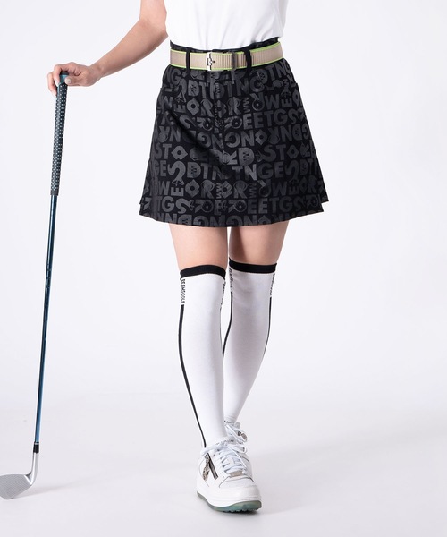 ゴルフ 「GREED MONSTER:グリードモンスター」Panel print skirt on Pants/総柄プリントミニスカートパンツ