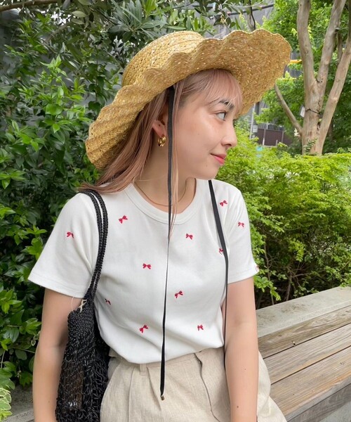 【未使用タグ付】MILK2023春物Ribbonstringtopリボントップス 未使用タグ付】MILK2023春物Ribbonstringtopリボントップス