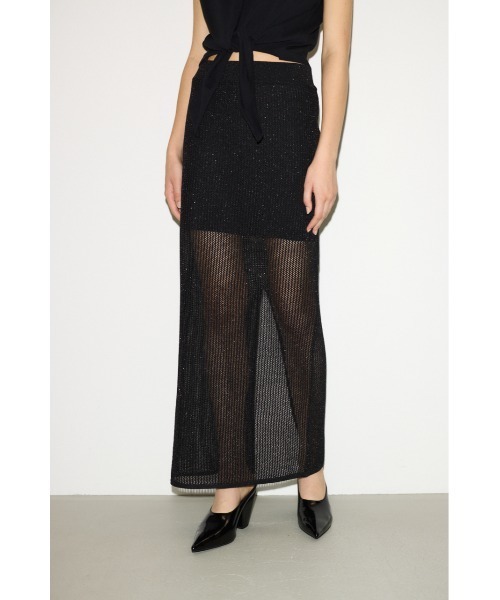 THROW by SLY スカート CROCHET SLIT L/SK クロシェ スリット ロング