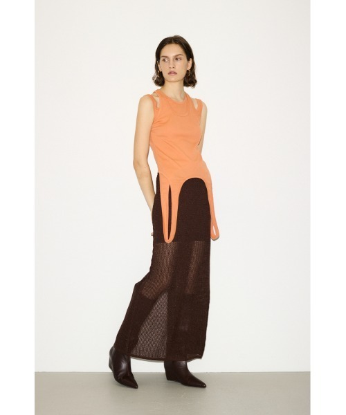 THROW by SLY スカート CROCHET SLIT L/SK クロシェ スリット