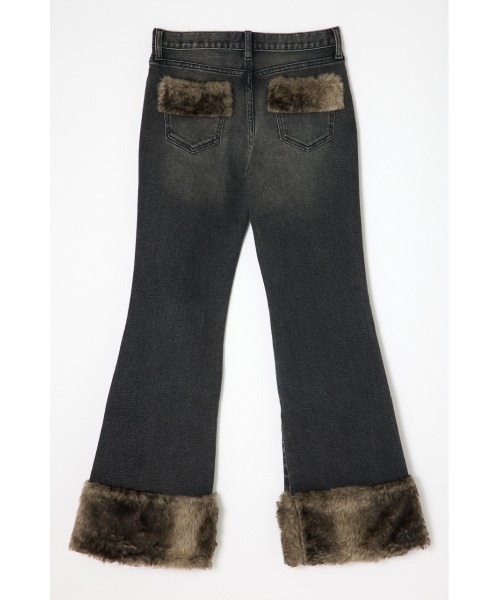 【新品未使用】laguagem FAUX FUR フレアデニム FAUX FUR フレアデニム（デニムパンツ）｜LAGUA GEM