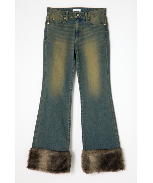 LAGUA GEM ジーンズ デニム デニムパンツ FAUX FUR フレアデニム