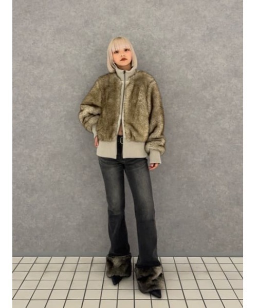 LAGUA GEM ジーンズ デニム デニムパンツ FAUX FUR フレアデニム