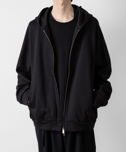 ATTACHMENT パーカー CO/PE ダブルニット ジップアップ