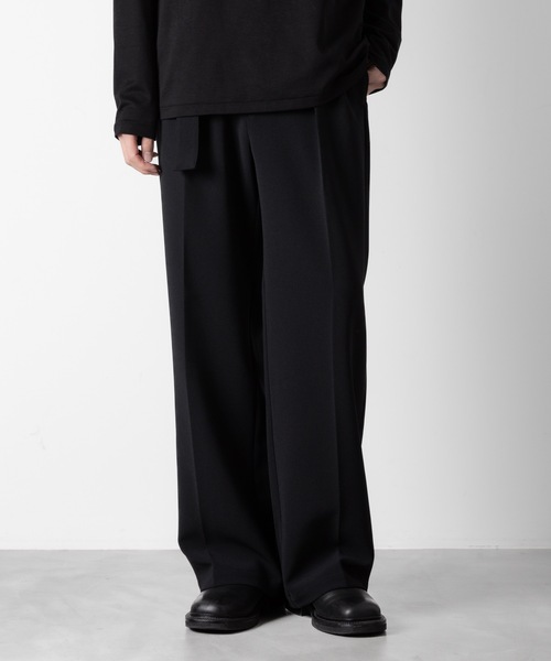 ATTACHMENT スラックス PE ストレッチダブルクロス ベルテッド  