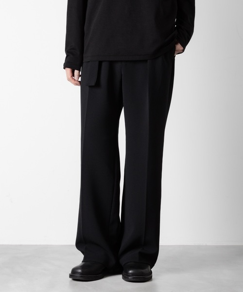 ATTACHMENT スラックス PE ストレッチダブルクロス ベルテッド 