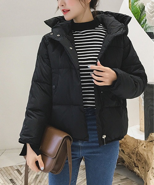 BLANC FICELLE ダウンコート ダウンジャケット ショート丈 中綿