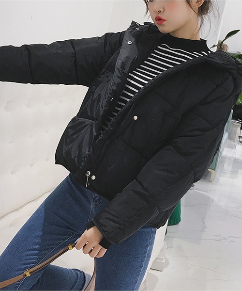 BLANC FICELLE ダウンコート ダウンジャケット ショート丈 中綿