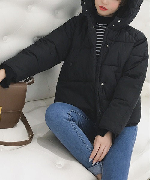 BLANC FICELLE ダウンコート ダウンジャケット ショート丈 中綿