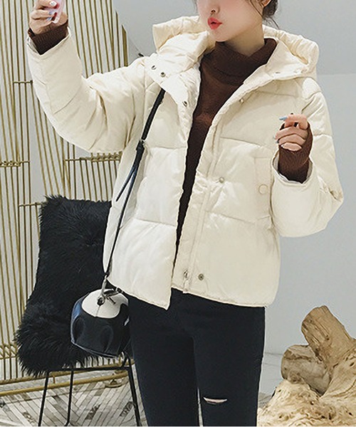 BLANC FICELLE ダウンコート ダウンジャケット ショート丈 中綿