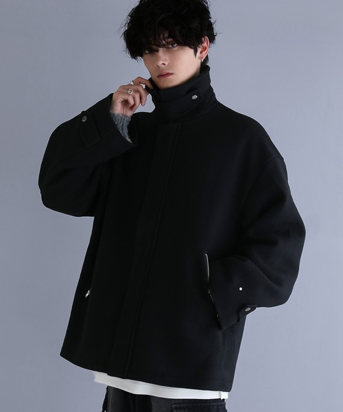 LILL（リル） コート ジャケット ルーズシルエットラムウールメルトン