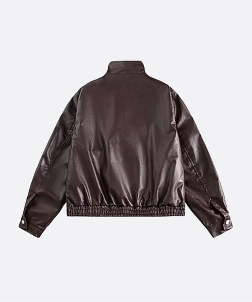 U：UME 革ジャン ライダース Motorcycle PU Zip Jacket メンズ