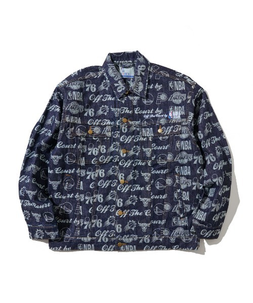 完売　JQD デニム　JACKET NBA OFFTHE COURTジャケット OFF THE COURT by NBA デニムジャケット gジャン JQD DENIM